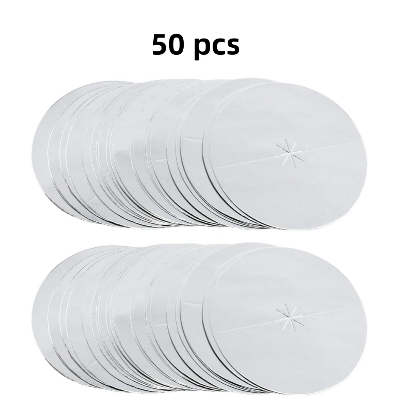 Image of 25/50pcs Paper Candle Drip Protectors, Silver Candle Drip Catcher Paper Candles Bobeche Church Candles Holder Guards For Candlelight , Church Service, , Devotional, Christmas Eve