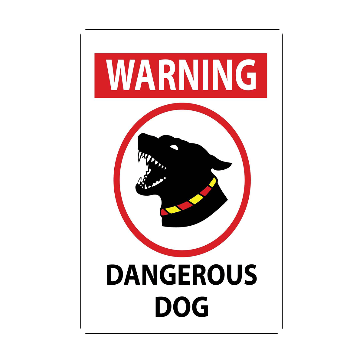 TEMU 1pc Dog Warning Sign, 8x12 Inches, Iron Metal Poster, Outdoor Safety Notice, Garden Patio Lawn Fence Decor, Attention Alert Tin Sign