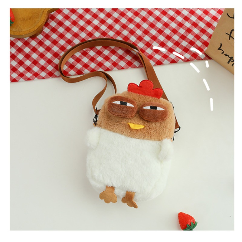 TEMU Cute Chicken Crossbody Bag For Women, Adorable Cartoon Animal Shoulder Bag With Zipper Closure, Purse For , Shopping, Travel And Casual Outfits