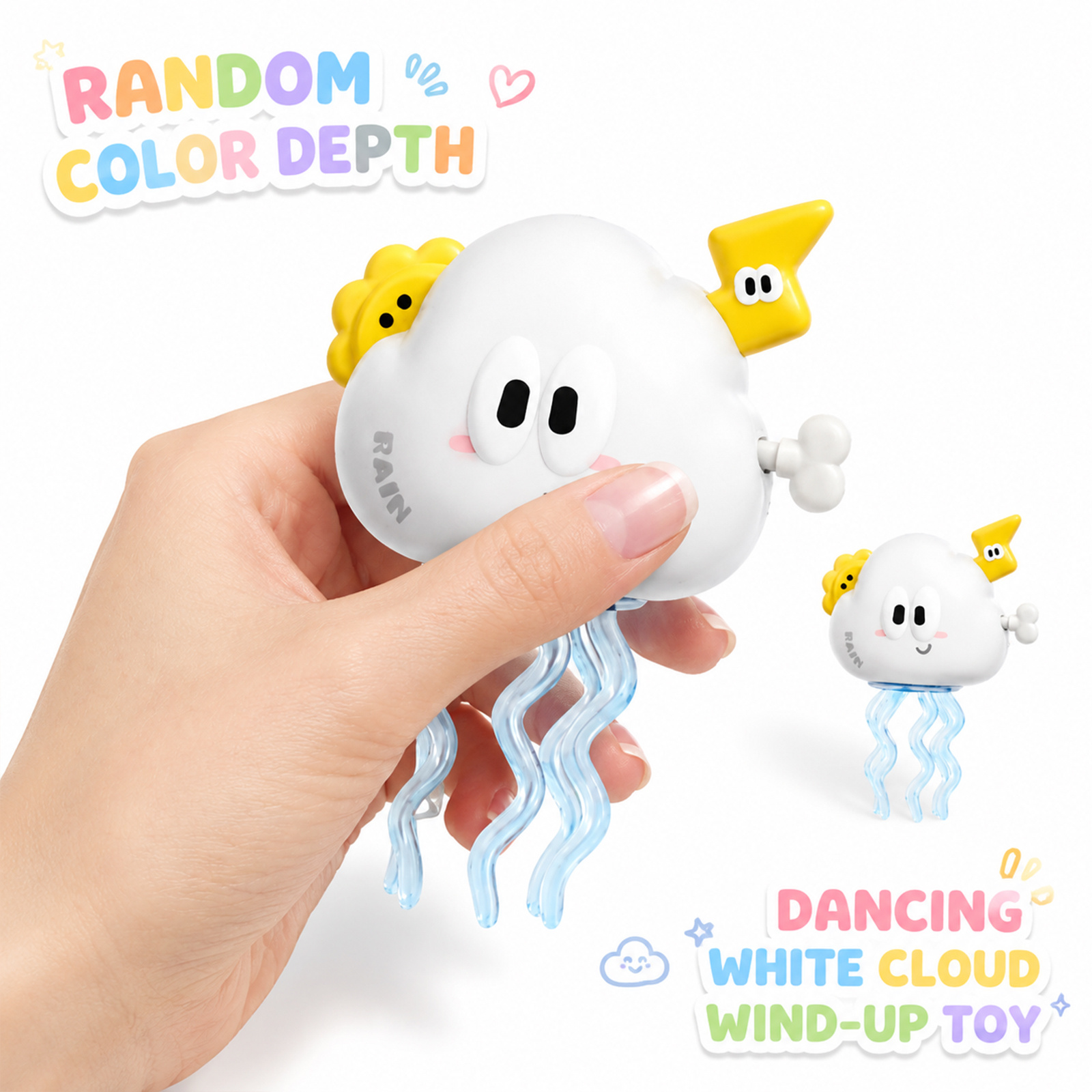 Novel Winding Chain Dancing Toy with Lightning Cloud Design