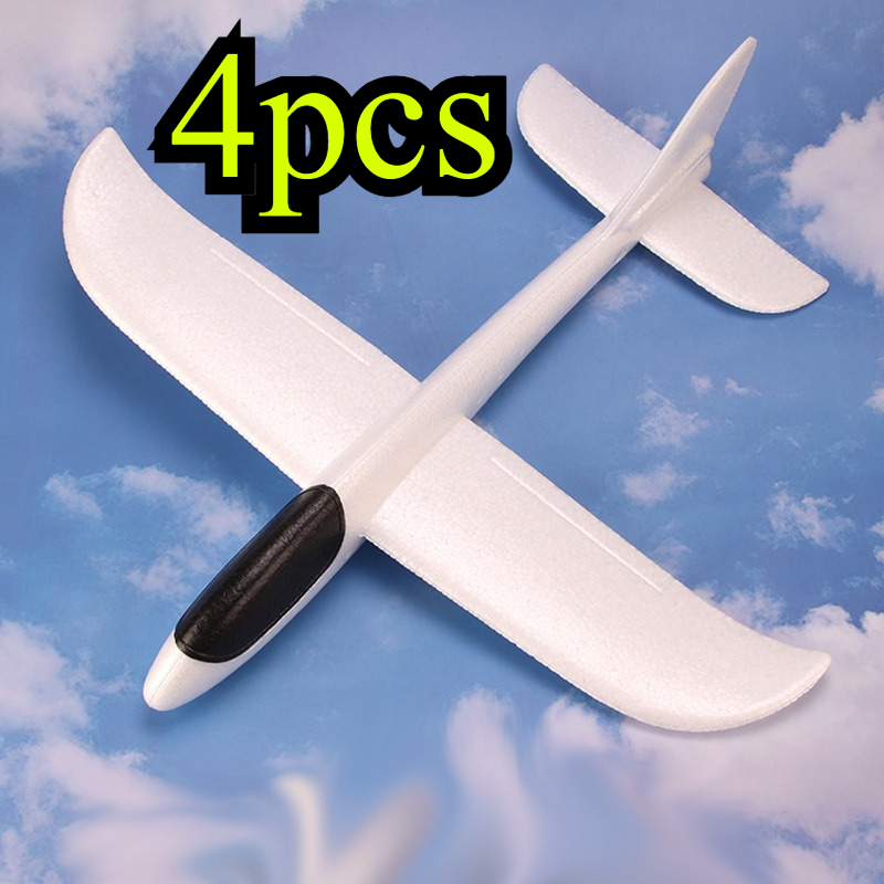 TEMU 4 piezas Avión de espuma blanca para a , planeador de graffiti, juguete para tirar al . Colección de juegos de juguetes de aviones blancos,