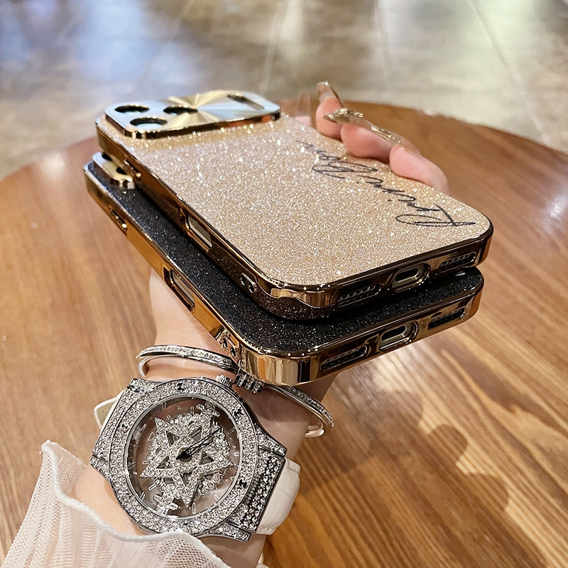 Custom DIY Personalized Name Star Diamond Glitter Phone Case Suitable for Iphone 17 Pro Max, 17 Air, And 17 Pro, Phone Cover, Cases