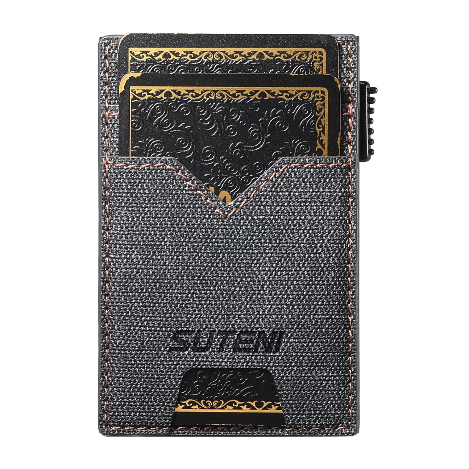 TEMU Automatic Pop-up Card Holder, Card Case, , Id Holder, Large Capacity, Portable, High-end Design For Men And Women