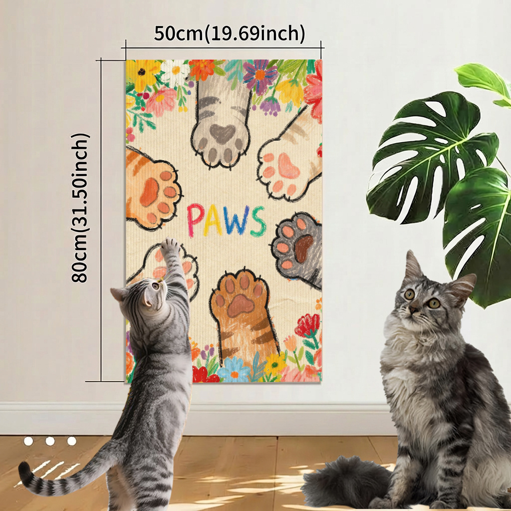 TEMU Durable Cat Scratch Carpet Mat - Interactive Indoor Cat Exercise Board - Gift For Cat Lovers And Pet Owners - Indoor Cat Scratcher Mat Self