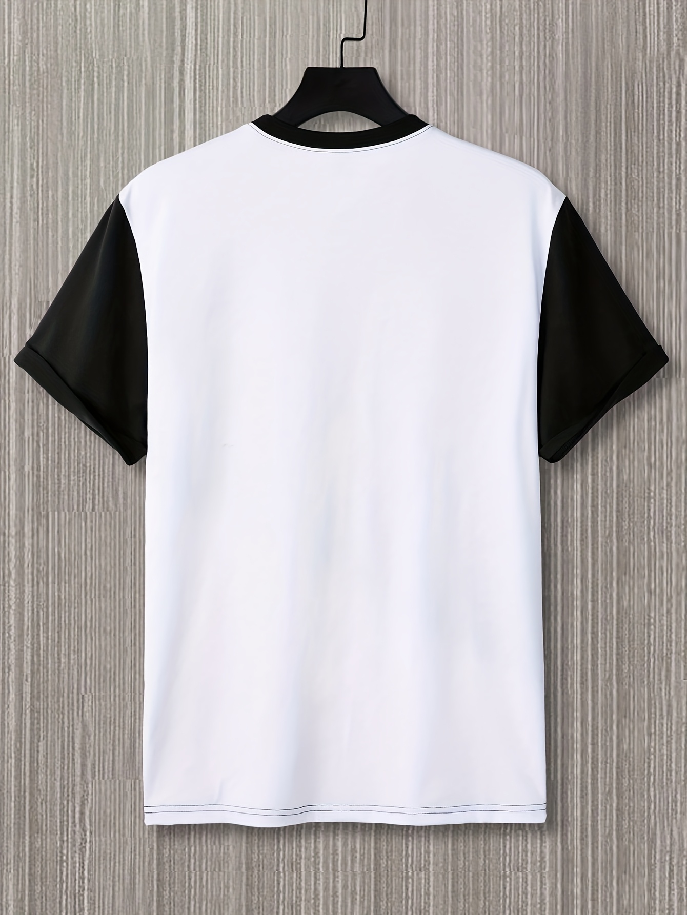 【商品名】定番の3色メンズクルーネックtシャツ、レギュラーフィット、半袖、通気性のあるポリエステル繊維製、コン の強い3色デザイン、大人向けのカジュアルtシャツ、メンズスタンダードサイズの半袖tシャツ