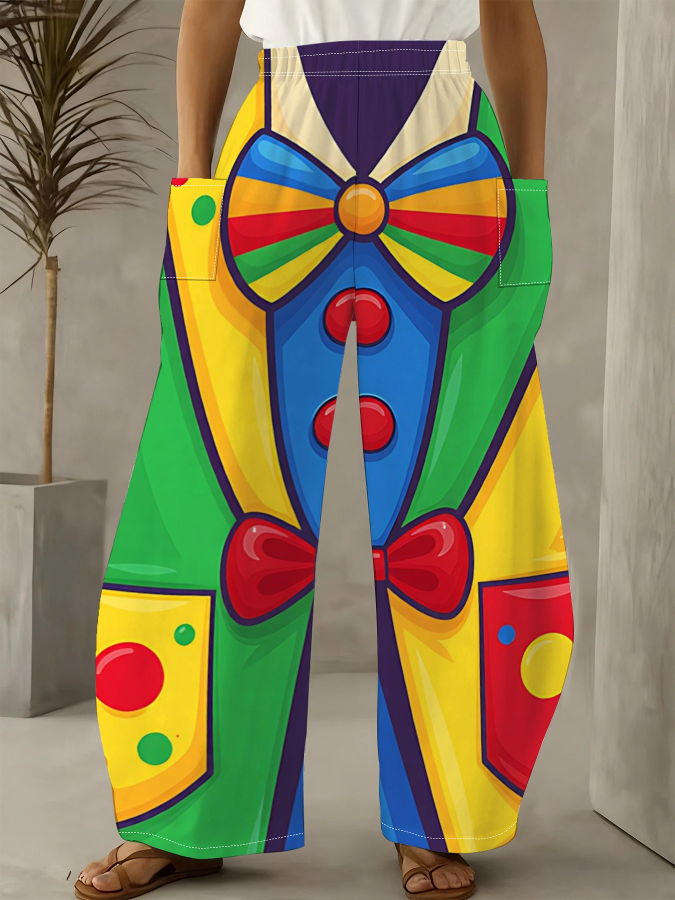 clown pants sold on Temu Canada