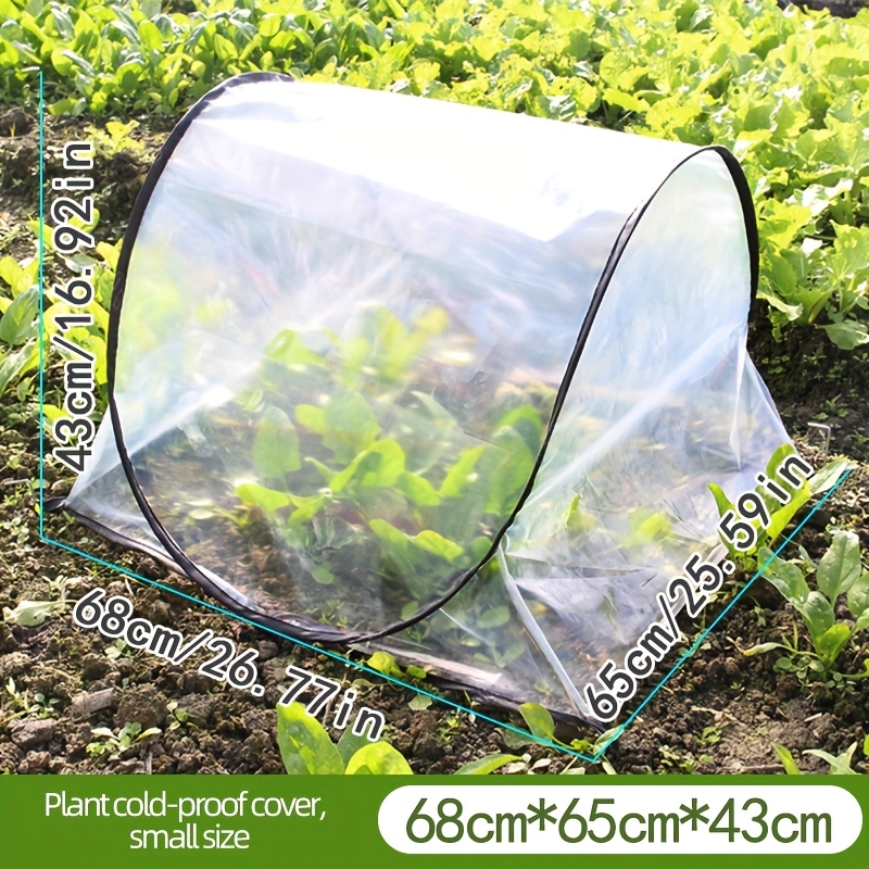 Image of Agricultural Plant Heat Preservation Cover, Wind Cold Protection Shelter For Outdoor Balcony Succulents & Seedlings, No Assembly Vegetable Growing Protective Cover