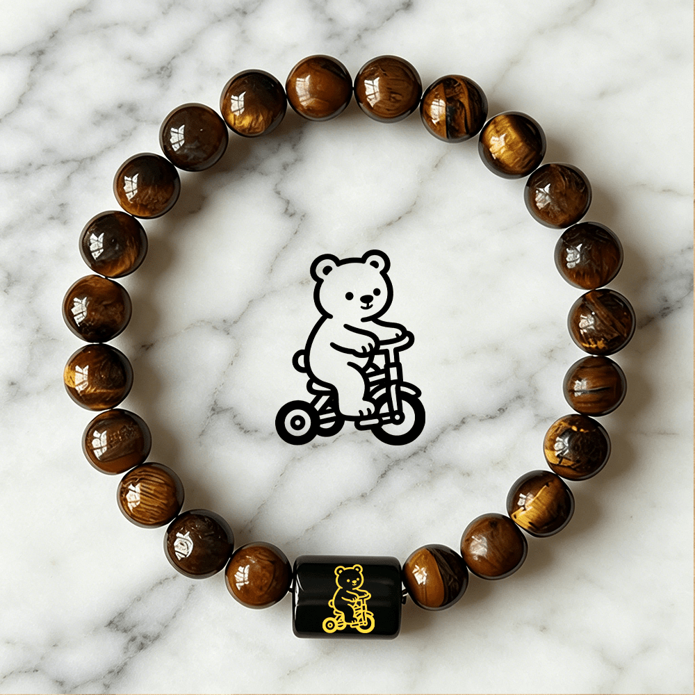 Women's Minimalist Bear Charm Bracelet, Daily Wear