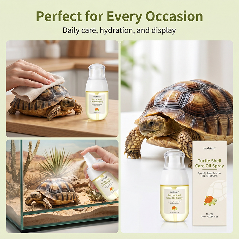 Pet Turtle Shell Care Oil Spray, Enhances Shell Shine, Moisturizing, Daily Care, Gentle Formula, Specialized Moisturizing and Shine Enhancing Shell Oil for Reptiles, Gentle and Safe for Turtles, Daily Turtle Shell Care Agent, Suitable for Various
