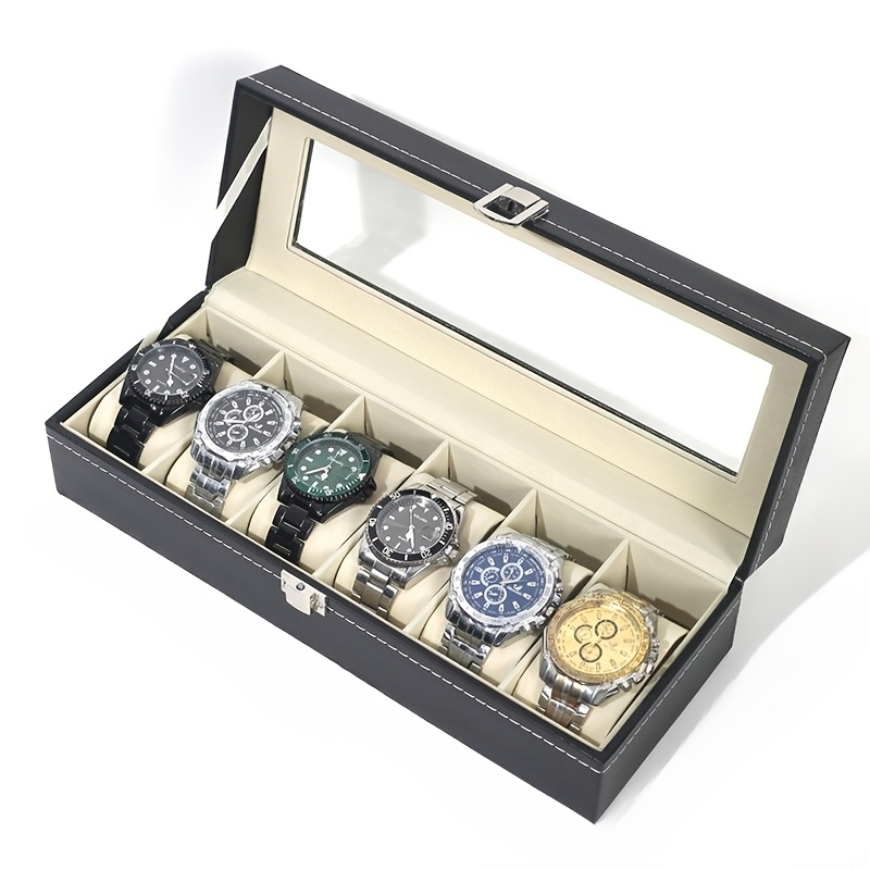 TEMU Watch Storage Box, Wristwatch Mechanical Watch Collection Box Home High-end Storage Box, Large Capacity Watch Box Display Case, Suitable For