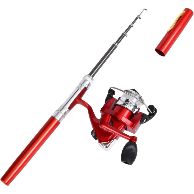 compact pocket pen fishing rod spinning fishing reel combo - Temu Mauritius