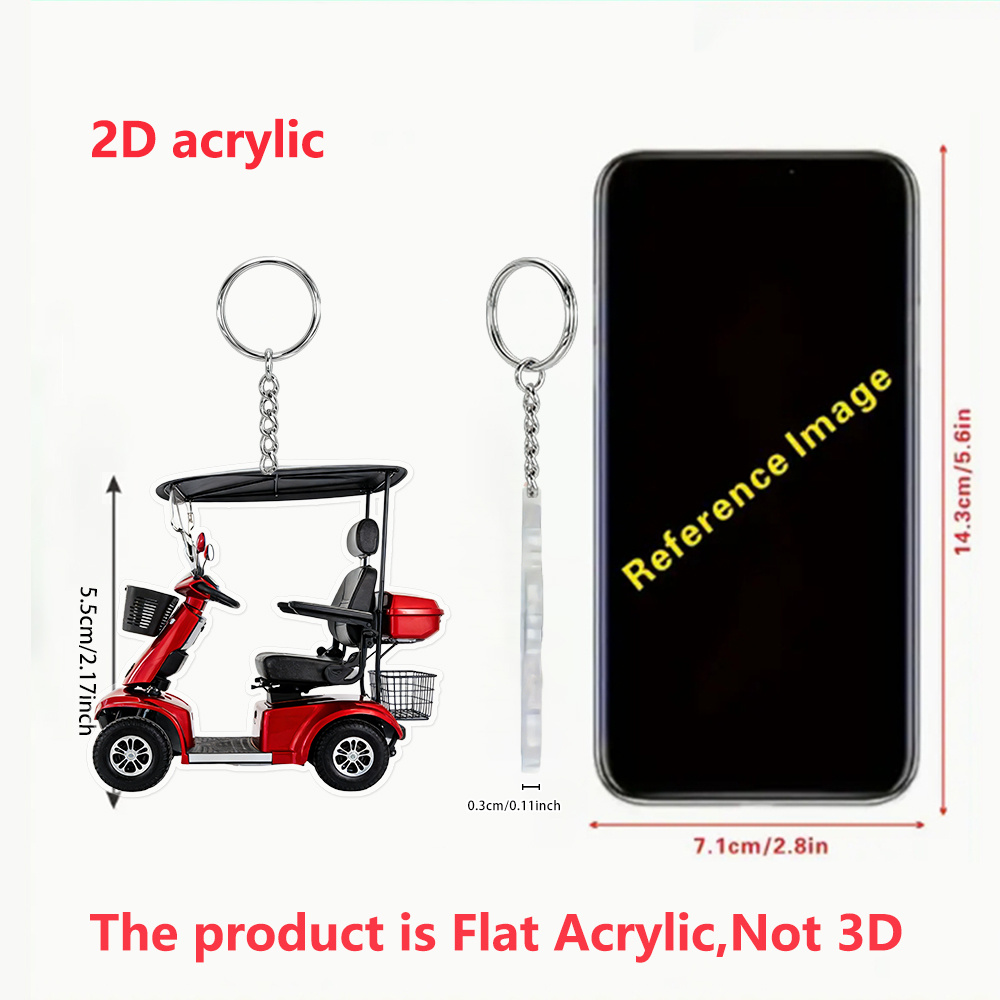 TEMU 2d Flat, 1pc Of 2d Flat Acrylic Keychain, Suitable For Car Keychains, Backpacks, Weddings, Birthdays, Housewarming, Anniversaries, Christmas,