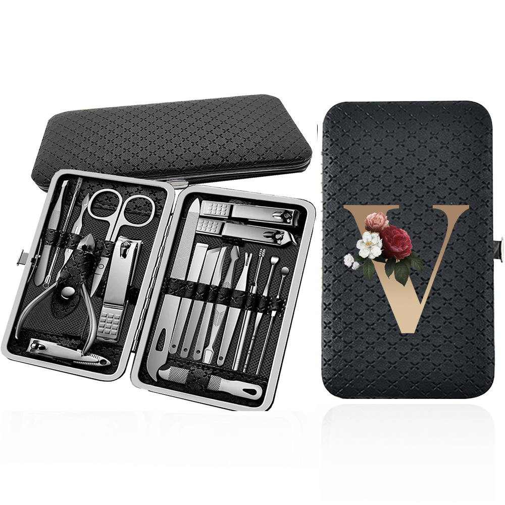 Portable 19pcs Nail Clipper Set with Beauty Tools
