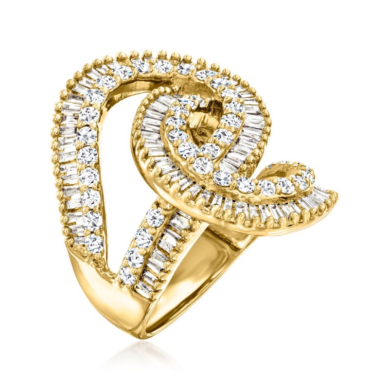 Exquisite Golden Rings Adorned with Shiny Zirconia