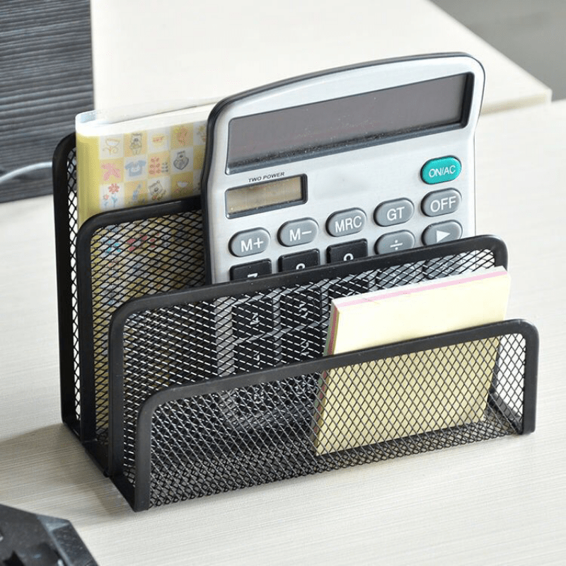 

1pc Metal Desktop Organizer - Letter Tray, Envelope Holder & Storage Rack