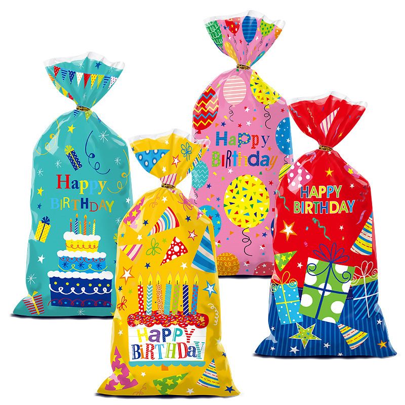 50 Stück Bau-Partytüten Mit Goldenen Bändern – Für Süßigkeiten, Mottoparty, Ca. 27,5x12,5 Cm