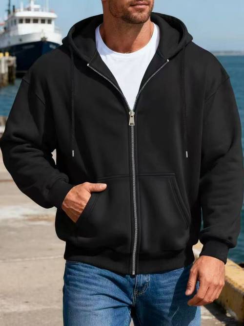 mens fashion casual outdoor printed hoodie jacket easy and loose style with zipper and drawstring design used as a coat or sweatshirt with independent pockets on convenient and portable durable and long lasting