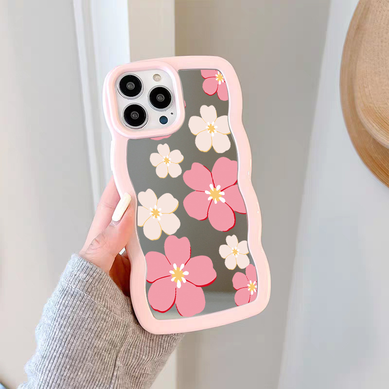 Funda para teléfono: Lujo, antigolpes, diseño creativo,, ondulado con espejo, para iPhone 16 15 14 13 12 11 Pro Max…: retailer-supplied image
