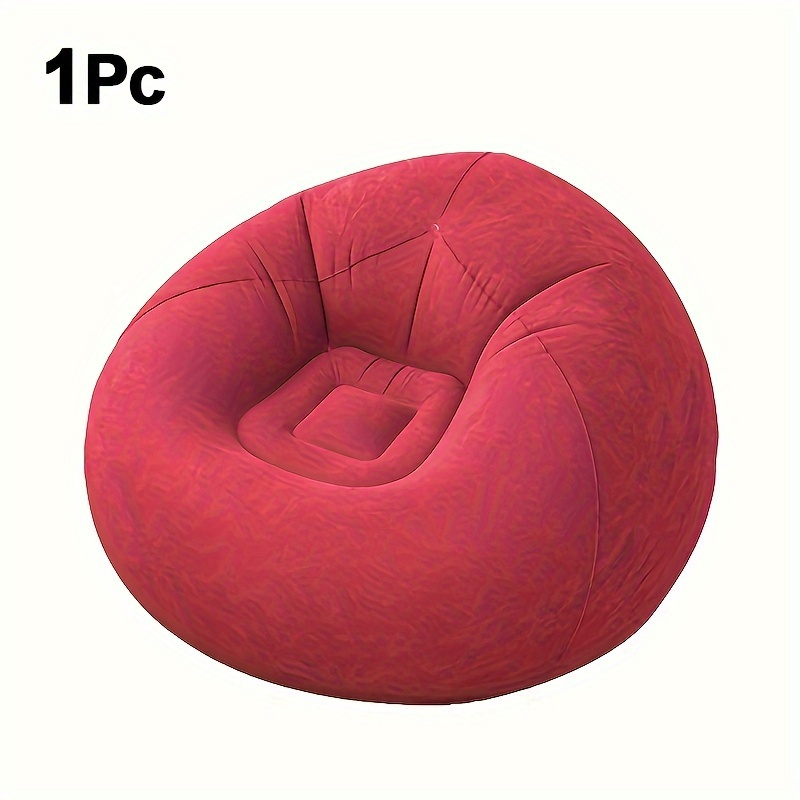 TEMU 1pc Of Soft And Cozy Soybean Bag Chair, Inflatable Outdoor Sofa, Perfect For Lounging, Tatami , Sofa Cover For Living Room, Office, Outdoor Picnics, Camping, And Father's Day
