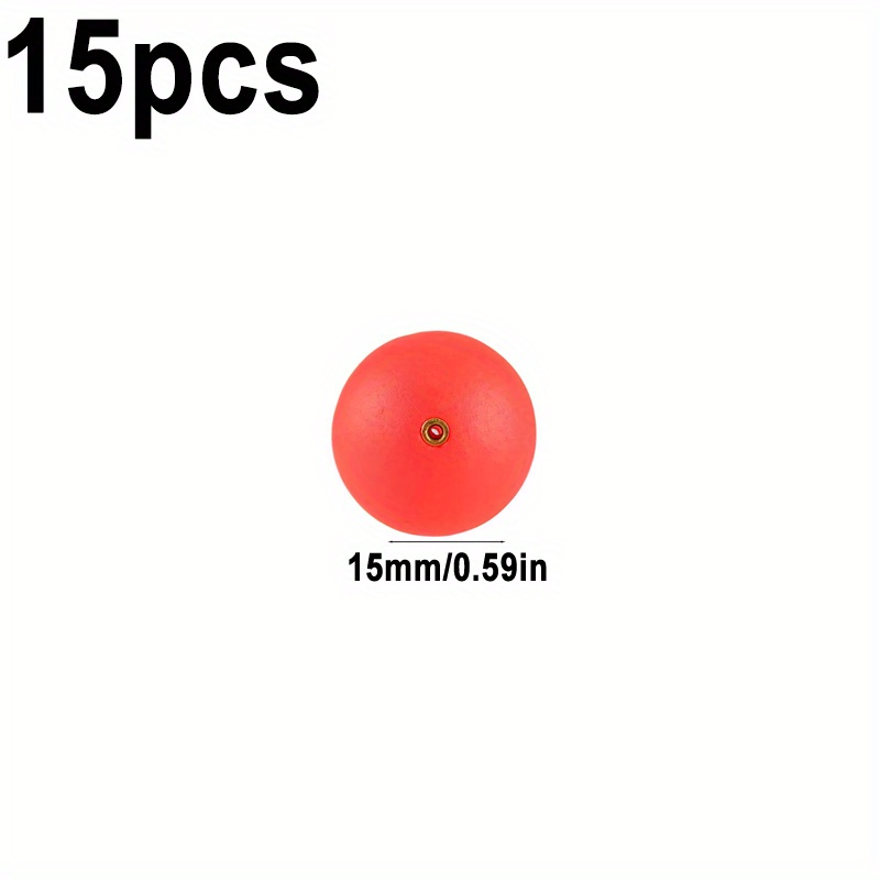 15pcs Float Ball Foam Ball Beans Hard Fishing Float Ball Outdoor Floating Fishing Tackle 15mm-24mm