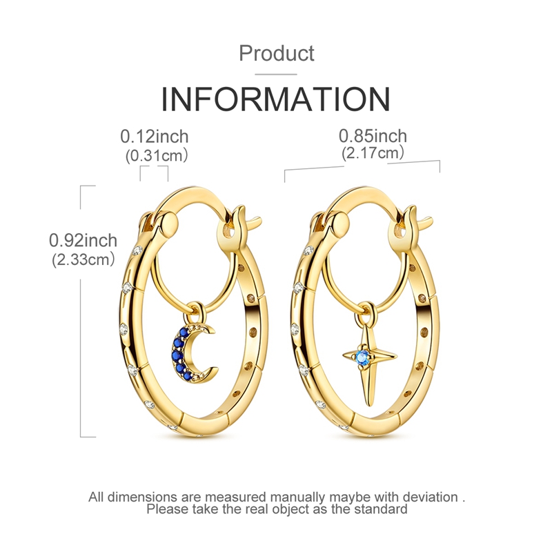 Women's Asymmetrical Star Earrings in 925 Silver