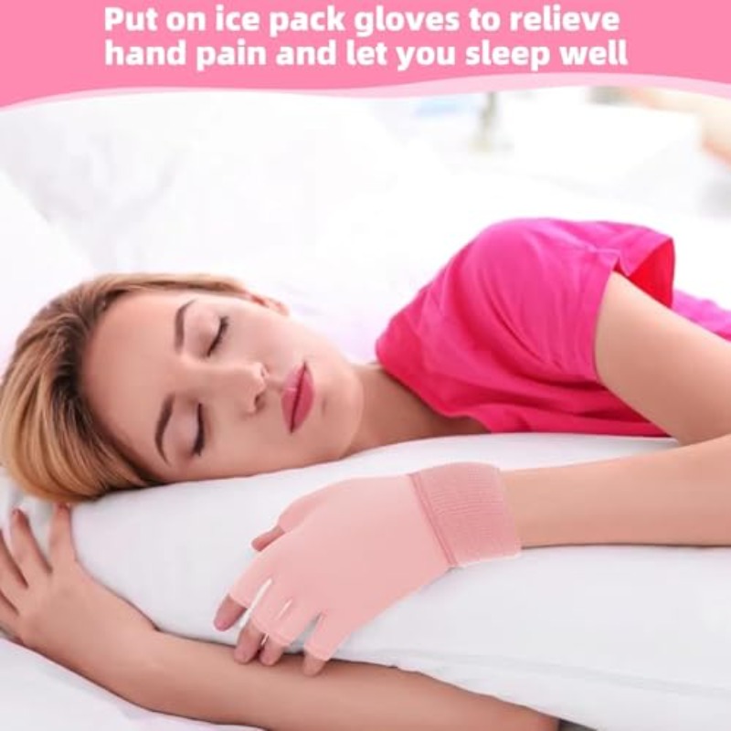 1pc AGDGV Medical-Grade Arthritis Compression Ice Glove with Adjustable Wrist Strap & Reusable Gel Cold Pack - for Hand, Wrist, Fingers - Carpal Tunnel, Tendinitis, Osteoarthritis, Rheumatoid - Cold & Heat, Ergonomic Design