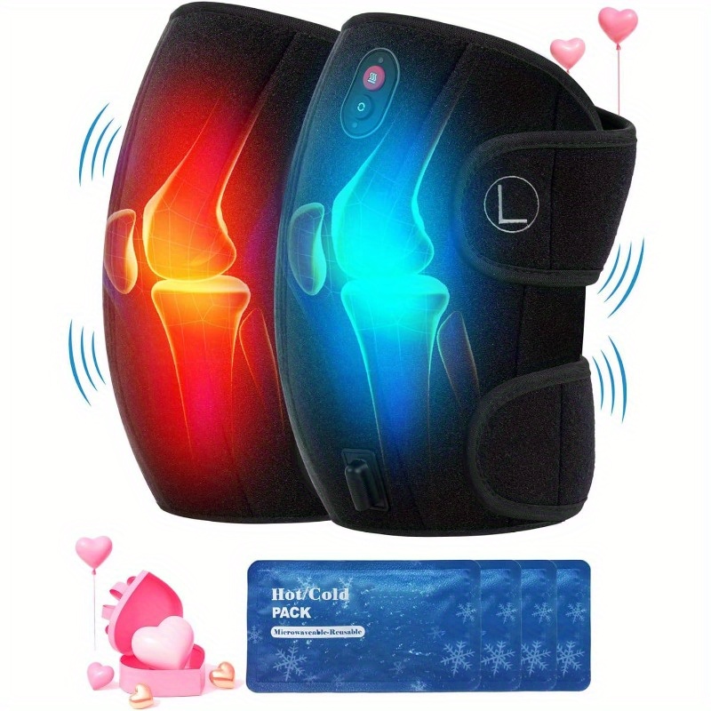 knee massager suitable for fsa that provides, perfect as birthday presents for   men and women, including dads and moms.   an hsa-approved heating pad designed for the knee, featuring heat and vibration, along with cold packs Product details 0