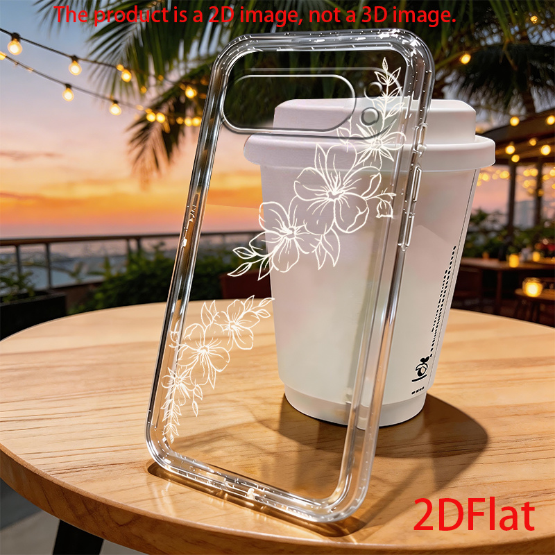 TEMU Phone Case - 2d Floral Pattern Suitable For Google Phone Case For Google Pixel 6 6a 7 7a 7pro 8 8a 8pro 9 9pro 9a 10 Xl Full Coverage Tpu