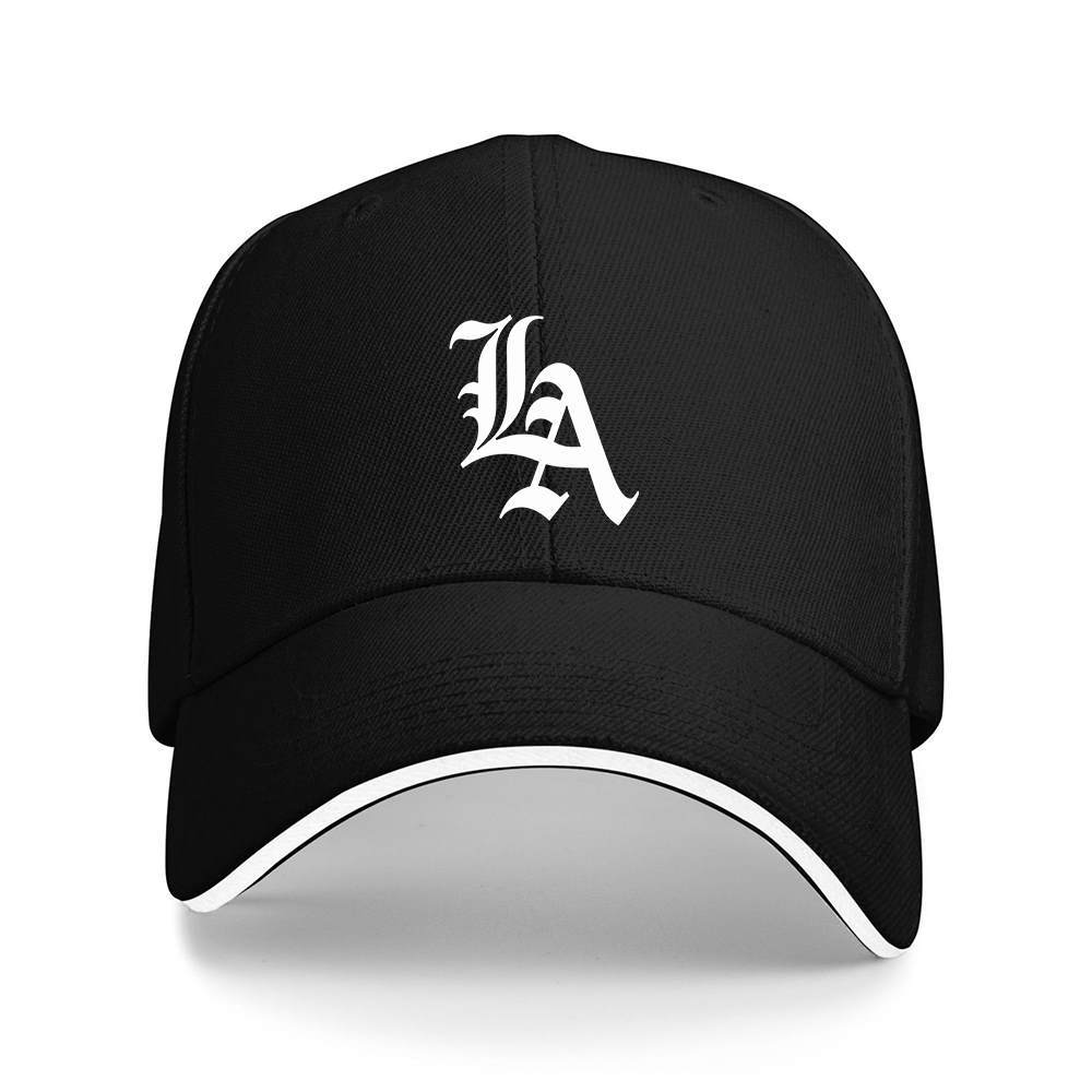 TEMU 1pc White "la" In Gothic Font, Elegant Style, Minimalist Look. Printed Baseball Cap, Very Suitable For Fitness, Outdoor Sports