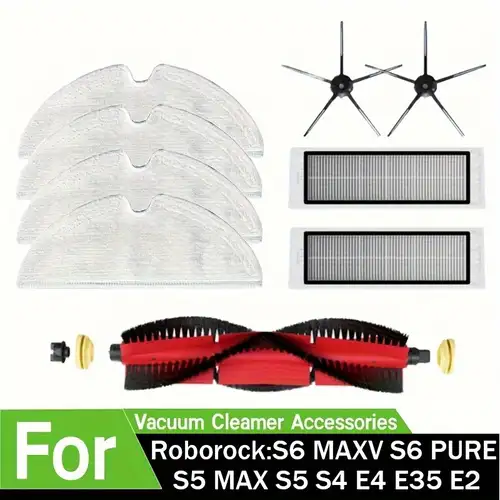 Brosse Principale Brosse Latérale Noir Filtre HEPA Pour Xiaomi Roborock - Foto 12