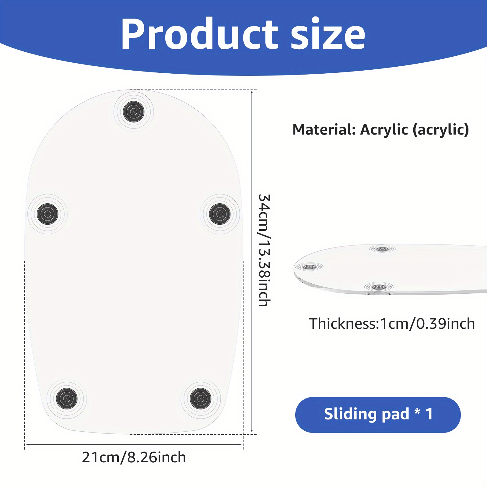   acrylic mixer slider mat for 4 5 qt tilt head stand mixers flexible non slip kitchen appliance pad protects countertops enhances mobility details 5