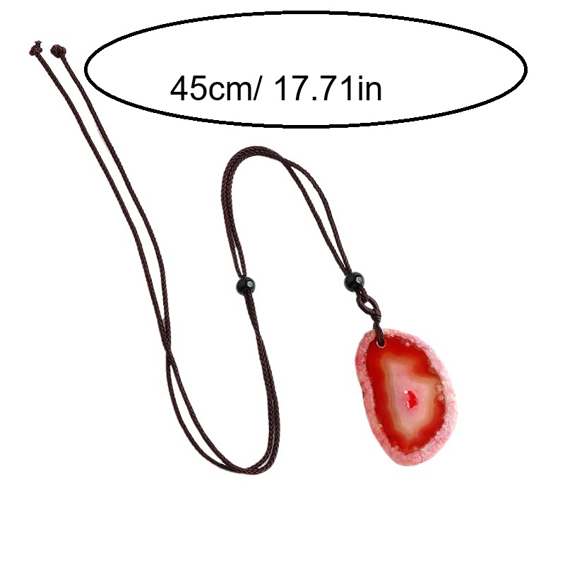 Natural Stone Irregular Colored Pendant Necklace