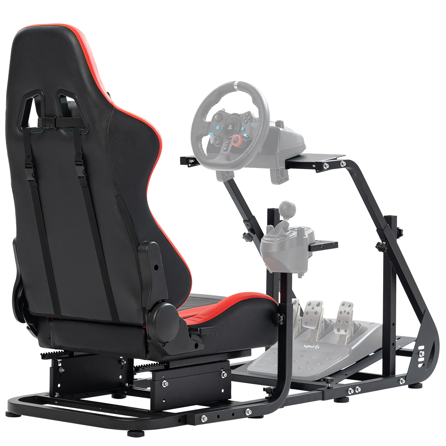 TEMU Zootopo Racing Simulator Cockpit With Gaming - Compatible With Logitech//fanatic Gaming Consoles (g27, G29, , ) - Heavy-duty Carbon Steel,