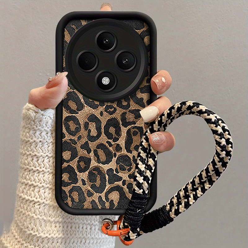 TEMU Custodia per telefono con stampa leopardata adatta per Oppo Reno 12 F/Reno12F 5G/F27 5G/Reno12Fs 5G/Reno12 4G (Multimodello universale) con