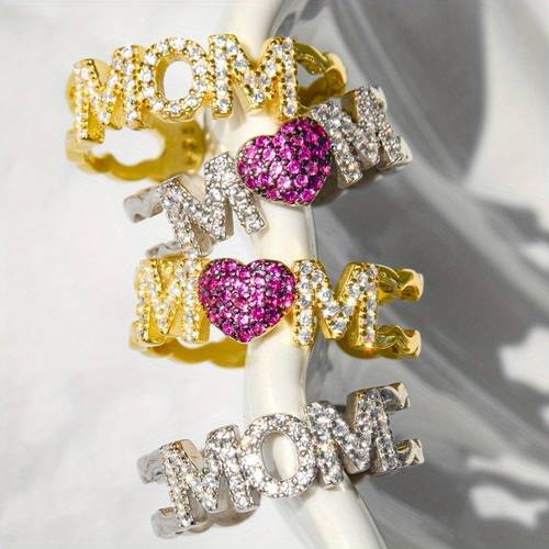 beautifully designed micro zirconia heart ring mom a perfect gift for mothers day