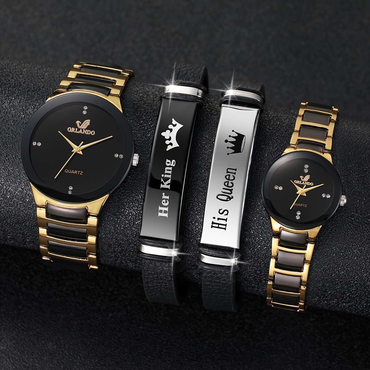 Cero King Queen Watch Black Couple display picture 2