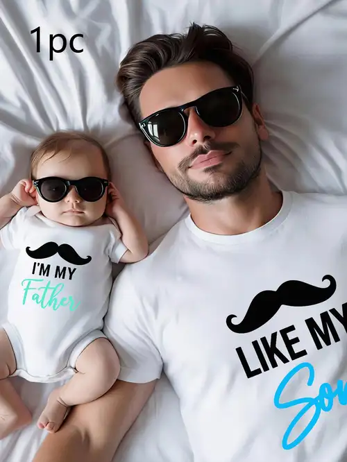 matching dress shirts for dad and son Amazon.com: Custom Dad and Baby Matching Outfits, Our First Father Together with Lion, Daddy and Me Shirt, Papa Son Daughter Newborn, Birthday, Shower, New First Time, Husband Gifts Clothes: Clothing, Shoes &