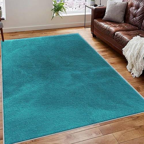 1pc turquoise abstract pattern area rug lightweight washable easy to care summer and autumn floor mat suitable for bedroom living room dining room balcony office room accessones