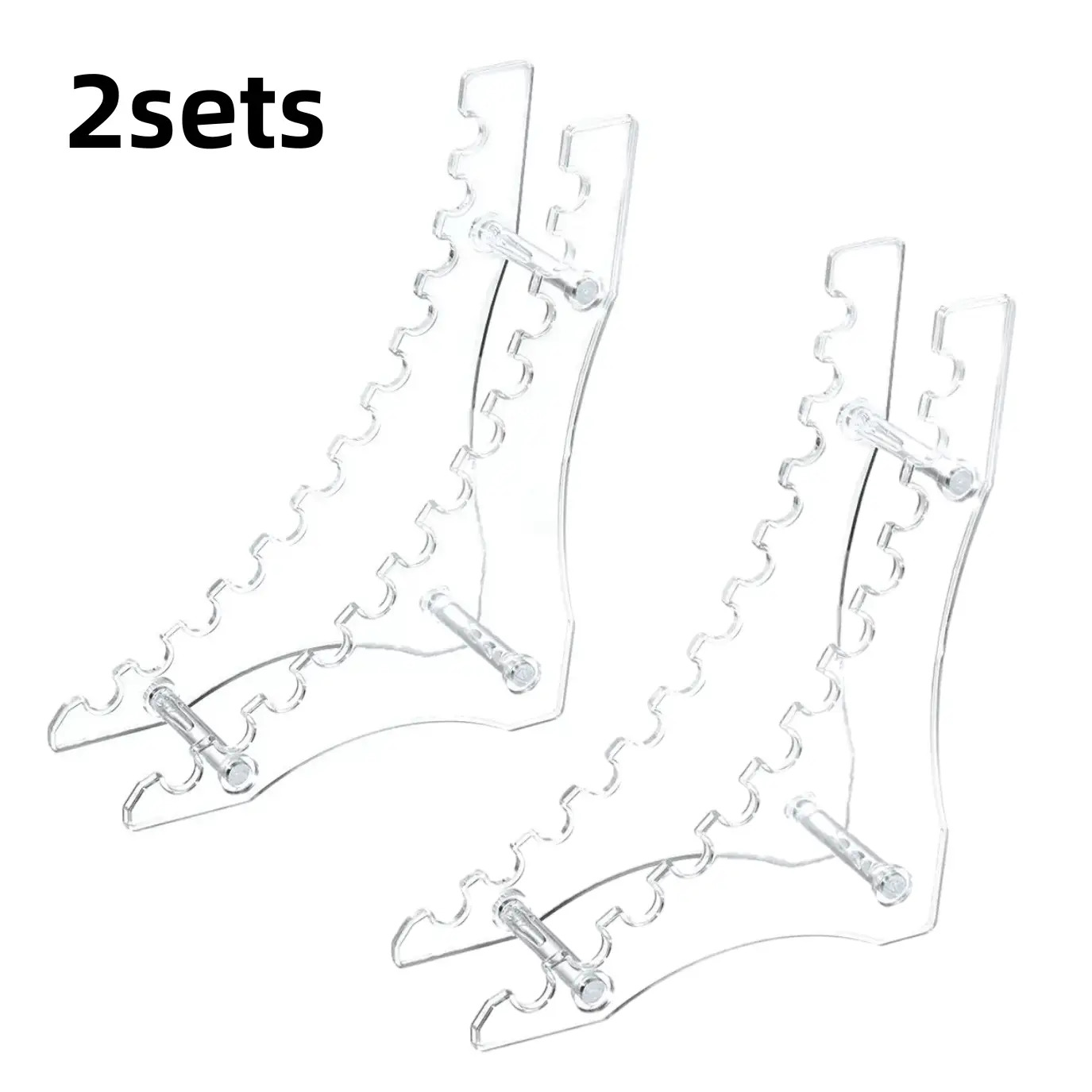 TEMU 2 Ensembles de Présentoirs Acryliques à 12 Emplacements, Porte-Stylos, Organisateurs de Cosmétiques, Racks de Rangement pour Stylos à Bille,
