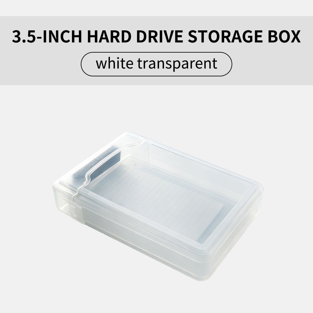 TEMU 3.5-inch Hard Drive Enclosure - Pp Hard Drive Protective Case With Built-in Anti-static Protection, Dustproof And Shock-resistant, Ideal For