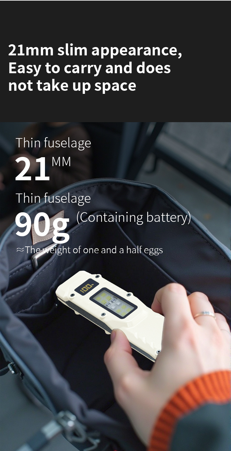 edc újratölthető zseblámpa, taktikai cob munkalámpa, hordozható klipsz lámpa 1000mah nagy akkumulátor élettartammal, teljesítmény kijelző, piros és kék fények, kültéri, háztartási alapvetők, vészhelyzeti világítás - usb kábellel felszerelve, fekete/fehér részletek 5