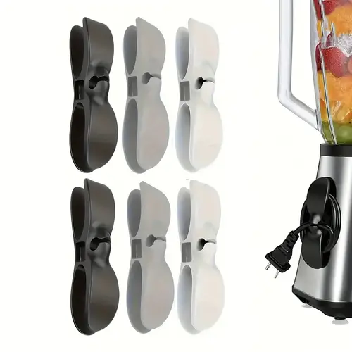 6pcs power cord organizing box cord wall fixing clip kitchen storage cable organizing box household appliances and cable winder utility hooks