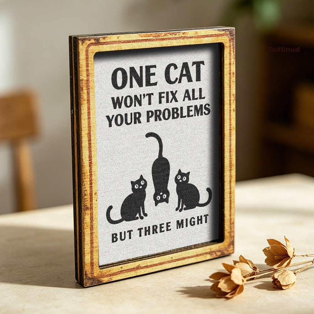 TEMU 3 Adorable Black Cat Wooden Refrigerator Magnets, Decorative Sign, , Black And Scheme, Mini Creative Fridge Magnets, Suitable For Kitchen