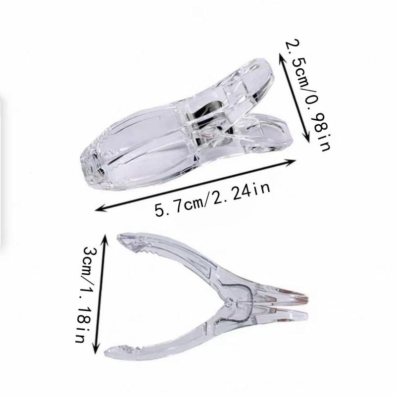 TEMU 16 Heavy-duty Spring Clips, Transparent Version(random Style) Transparent High-load-bearing Clips, Multi-functional Clips For Balloon Parties,