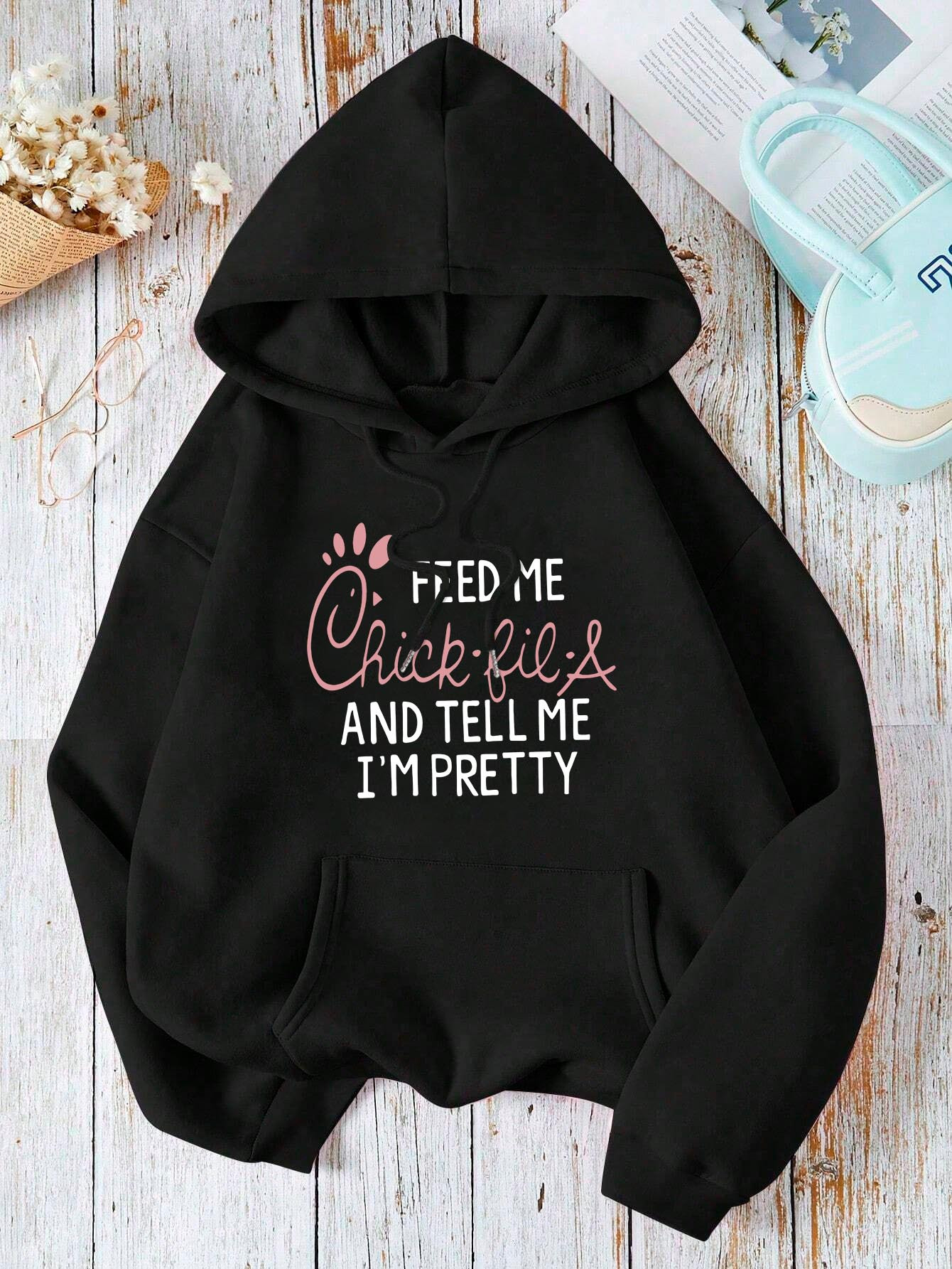 graphic letter hoodies sold on Temu United States - Main Image