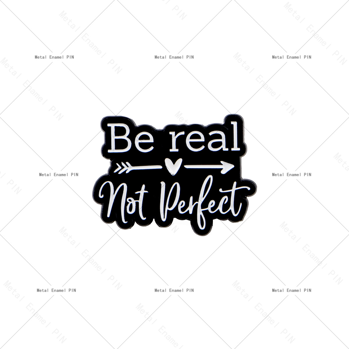 TEMU 1 pieza de Pin de esmalte "Sé real, no " - Broche inspirador de