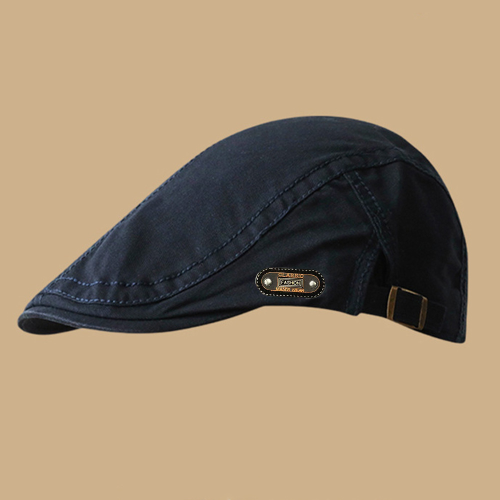 Unisex Solid Color Retro British Style Painter Hat