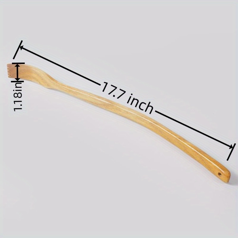 handcrafted oversized 18 wooden-style back scratcher with extended curved handle - metal construction, natural yellow  ,   sensitive light beige, no residue - instant   for back, body & hard-to-reach areas - ideal gift for adults, seniors &   women (   ), back massage tool, lower back massager, massage tool back, back massage Product details 1