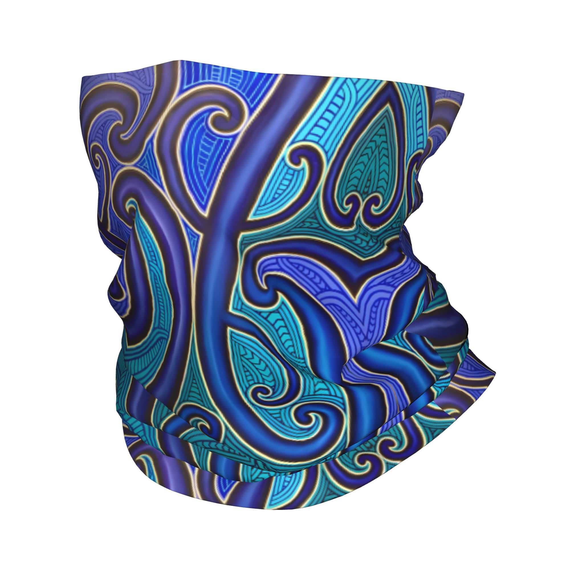 TEMU Fashion Headband Maori Pattern 2d Print Design Thin Wrap Scarf Suitable For Outdoor Activities Comfortable Wear Comfortable Headcover