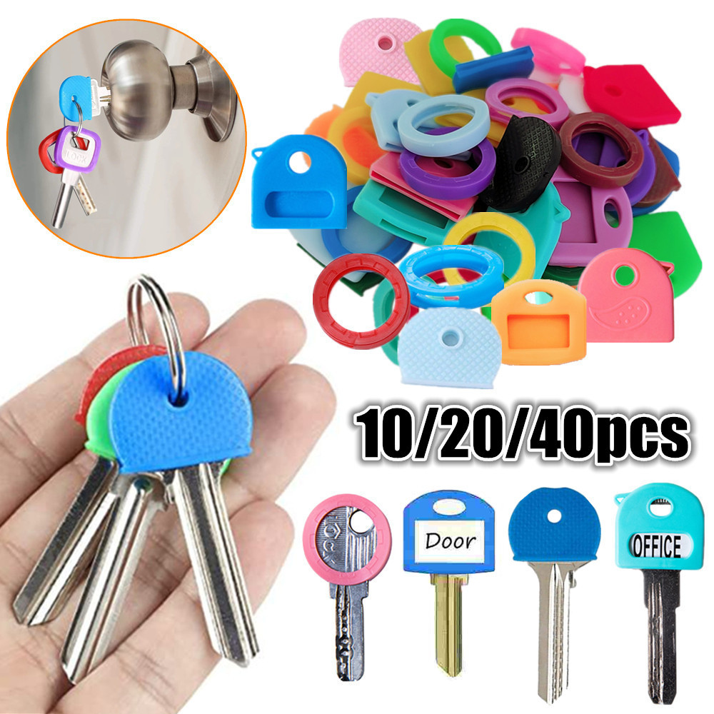 

10/20/40pcs Silicone Multi-style Mix Keycap Covers Set - Identify Your Door Keys!